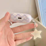 Soft Silicone Case For Apple Airpods 1 2 3 4 Pro 2nd Wireless Bluetooth Earphone Charging Box Cases Korea Lovely Checkered Cover