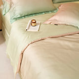 Gradient Luxury Bedding Set Lyocell Soft Silky Cool Feeling Antimicrobial Duvet Cover Flat/Fitted Bed Sheet Pillowcases 4Pcs