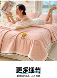 Ins Girl Bow Summer Thin Quilt Seersucker Washed Cotton Summer Quilt Single Dormitory Air Conditioner Blanket Machine Washable