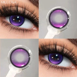 1Pair Purple Color Pupils Anime Contact Lenses with Degree Cosplay Accessories Color Korean Lens Beauty Fast Shipping