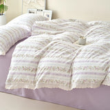 New class A double-layer yarn thickened three/four-piece set skin-friendly and breathable single double washed cotton