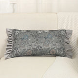 1pc luxury grey Jacquard cushion cover ruffle 45*45cm 30*50cm room decor throw pillow cover for sofa livingroom pillowcase
