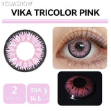 Anime Cosplay Colored Contact Lenses Yearly Disposable 1 Pair Violet Cute Big Eyes Soft Lenses for Cos Party Makeup