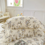 100% Cotton Pillowcase Skin-friendly Pillow Cover 2pcs Rectangle Pillowslip Floral Style Pillowsham 48x74cm Pillow Case