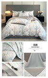 Flower Printed Duvet Cover Set Satin Silk Bed Cover Sets for Summer Queen/King Size Silky plumones de cama Coolling Bedding Set