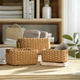 Bohemian Style Storage Basket Cosmetics Storage Basket Storage Basket with Handle Desktop Miscellaneous Storages Baskets