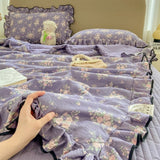 Summer Cooling Quilt Soft Skin-Friendly Air Conditioning Thin Blanket Single/Double Washable Home Textile Princess Wind Style