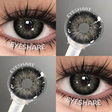 0~-6.00 Myopia Black Colored Contact Lenses with Prescription Brown Lenses with Degree Pupils Lens Fashion Yearly