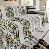 Bohemian Winter Thick Velvet Sofa Towel Multi Functional Dustroof Sofa Towel Cover for Living Room Plush Knee Blanket for Office
