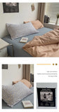 Hot Bedding Set Bedroom Decor Washed Cotton Double Duvet Cover Set Duvet Cover Flat Sheet Quilt Cover Pillowcase Home Textiles