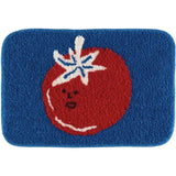 Warm algae, tomatoes plush bathroom floor mat, toilet door absorbent foot mat, toilet bathroom non-slip carpet