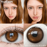 1 Pair Brown Colored Contact Lenses Natural Pupils Eyes Soft lenses Natural Beauty Eye Makeup Supplies 14.20mm Yearly