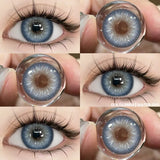 New 1pair Natural Color Contact Lenses for Eyes Blue Lenses Gray Pupils Lens Brown Lense Yearly Cosmetic Green Contacts