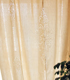 French Solid Cotton Linen Retro Hollow Curtain Handmade Crochet Bottom Stitching Blackout Window Curtain for Living Room