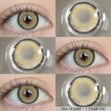 2 Pcs Colored Contact Lenses for Gray Eye Lenses Natural Gray Contact Lens Blue Contact Yearly Fashion Green Pupils