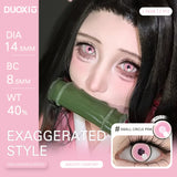2Pcs Exaggerated Colorful Series Large Diameter 0 Power Contact Lenses, Ultra Soft Comfort Annual Wear for Cosplay & Even