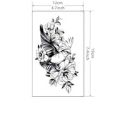 1 Sheet Flower Bird Tattoo Sticker Waterproof Lasting Temporary Tattoo