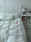 Pure Cotton Fledding Set Four-Piece Queen Size Bed eet Cover Duvet Cover Bedding Protector Single Dormi Bed Linens