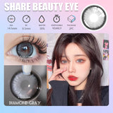 1 Pair Korean Colored Contacts Lenses with Myopia Brown Soft Naturally Colored Cosmetics Gray Lenses Beautiful Pupils