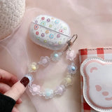 1pc Cartoon For Redmi Buds 5 Pro Case Transparent Fashion flower pattern Keychian Silicone Earphones Cover redmi buds 5Pro