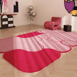 New Fabric Carpet Irregular Home Decoration Rugs Minimalist Color Block Bedroom Bedside Rug Comfortable Soft Living Room Carpets