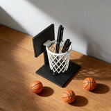 Creative Basketball Hoop Pen Holder Stationery Organizer Pencil Stand Makeup Brush Storage Box Desk Decor School Office Supplies