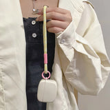 Sky Blue Soft Silicone Earphone Case With Anti-lost Lanyard For AirPods 4 For  AirPods 1 2 3 Pro 2 Bluetooth Charging Box Cover