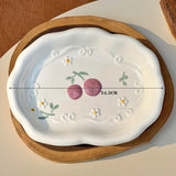 Creative Relief Hand-painted Tableware, Dinner Plate, Ceramic Rice Bowl, Soup Bowl, Kitchen Drinkware Set, Home Accessories