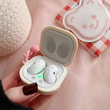 Cute 3D Heart Love Silicone Earphone Case for Samsung Galaxy Buds Live / Buds Pro / Buds 2 / Buds2 Pro Cover With Bead Pendant