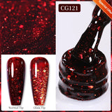 Reflective Glitter Gel Nail Polish Sliver Champagne Sparkling Sequin Semi-permanent Varnishes Soak Off Nail Art Deco