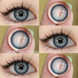 1 Pair Colored Contact Lenses for Eyes Doll Eye Cosmetics Blue Contact Lenses Fashion Lens Eye Makeup Yearly Use