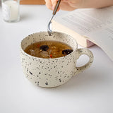 Nordic Style Matte Splashed Ink Drinking Mug Household Simple Breakfast Milk Cups Fashion Office Handgrip Large Coffee Cup