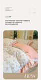 Korean Style Bedding Sets Four Piece Set With Lace Bed Flat Sheet Pillowcase Duvet Cover Set 200x230cm King Size Home Textiles