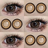 Colored Contact Lenses For Eyes Myopia Natural Green Contact Lens with Prescription Beauty Pupil Cosmetics Yearly Use