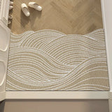 Durable Entrance Mat with Mountain/Wave Design Non-slip Easy-to-Clean Pad for Home Foyer Entrance & Indoor Floors