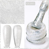 10ml Gold Glitter Gel Nail Polish Crystal Semi Permanent Soak Off UV Gel Varnish Nail Art Manicure Base Top Coat