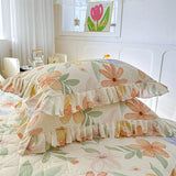 100% Cotton Pillowcase Skin-friendly Pillow Cover 2pcs Rectangle Pillowslip Floral Style Pillowsham 48x74cm Pillow Case