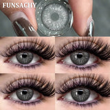 1 Pair Big Black Color Contact Lenses Natural Gray Lenses Blue Korean Eye Makeup Contacts Yearly Beauty Pupils Cosmetic