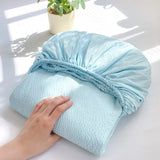 Solid Color Bed Hats Made of Puffon Yarn for Spring/Summer 2025 Skin-friendly Breathable Mattress Cover with Elastic Bedspread