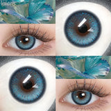 Colored Contact Lenses Lalens Firefly Brown Blue Disc Color Contacts Eye Lens Eyes Half Year 2Pcs