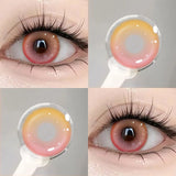 Natural Color Lens Eyes 2pcs Yearly Color Contact Lenses For Eyes Beauty Red Fashion Large Diameter Animation Lens Cosmetics
