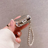 Luxury Electroplated Silver Bead Chain Bracelet Case For Apple AirPods 1 2 Pro 3 Headset Charging Box Earphone Protection Cover