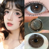 1 Pair New Product Color Contacts Lenses Fashion Soft With Degree Lenses Beauty Pupil Makeup Fast Shiping Year
