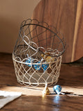 Mini Size Snack Sundries Storage Basket Metal Iron Art Rotundity Square Frame Desktop Cosmetics Jewelry Storage Basket