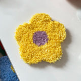 Handmade Tufted Coaster Floral Cup Holder Mat Drink Pad Mug Support Dining Room Decor Home Table Decoration Accessories 20cm