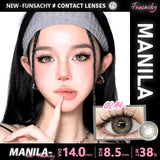 14.0mm Brown Colored Contacts Lens With Diopters Iris Gray Natural Contact Lens With Degree Yearly Softlen