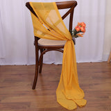 12PCS Chiffon Chair Sashes Wedding Chair Decoration 16x275cm Long For Wedding Aisle Decorations Party Banquet Event Baby Shower