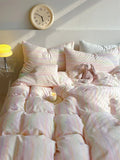 Romantic Dry Flowing Sand Full Cotton Double Layered Bedding Set 4-Piece Spring Soft Naked Sp Bed Canopy Sle