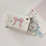 Lovely puppy ins pink bowknot funda shockproof for apple airpods 1 2 pro2nd 3 headset case for airpod pro leather summer shell
