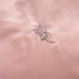 Rose Embroidery Bedding Set Silky Luxury Bedsheets Set Pillowcase Duvet Cover Bedclothes Skin-friendly Bed Linen Home Textiles